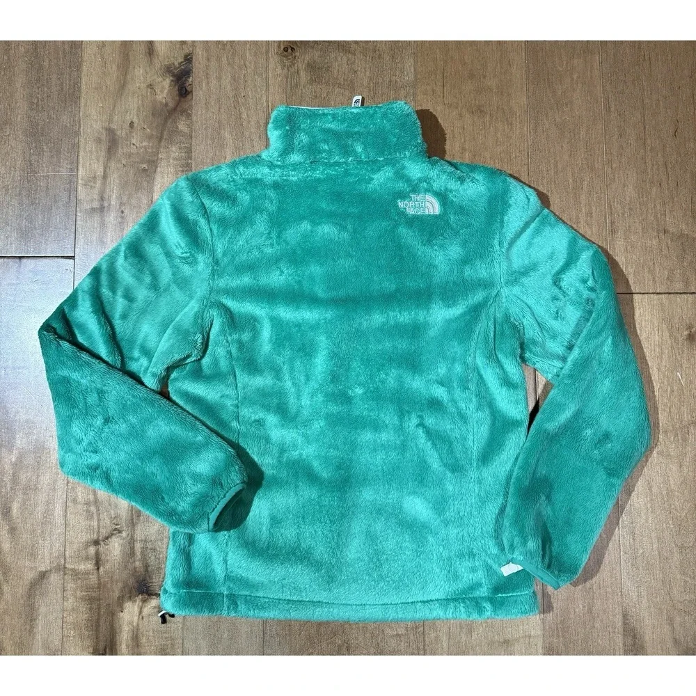 The North Face Osito Full Zip Fuzzy Jacket Women's Small Casual Emerald‎ Green